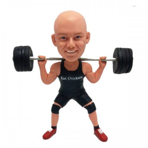 Custom Bobblehead weightlifting weightlifter