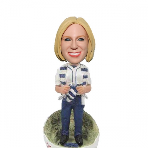 custom bobbleheads knitting