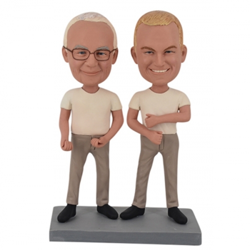 Dad and Son Bobbleheads Father's day Gift