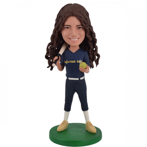 Female Baseball Bobblehead custom