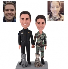 Couple Bobbleheads Police officer