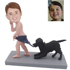 Custom Kid Bobblehead with dog