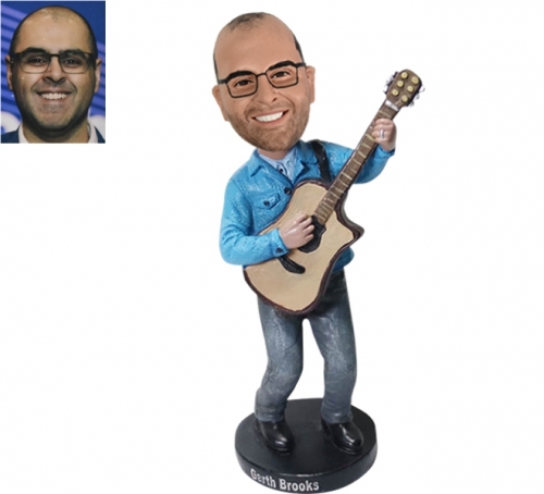 Custom Bobbleheads playing guitar