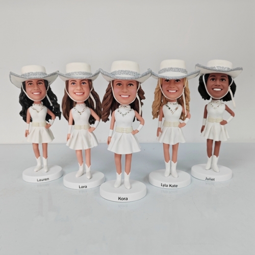 5 Different  Bulk Bobbleheads Wholesale with custom face and body
