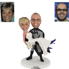 Wedding Bobbleheads Batman Groom Carrying Bride