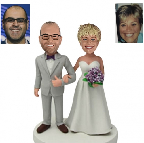 Bride and Groom cake topper