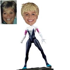 Spider Gwen Bobblehead action figure with real face