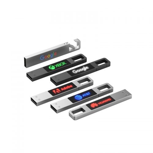 New metal LED light-emitting USB key High speed and full capacity 2.0 3.0 1GB/2GB/4GB/8GB/16GB/32GB/64GB/128G