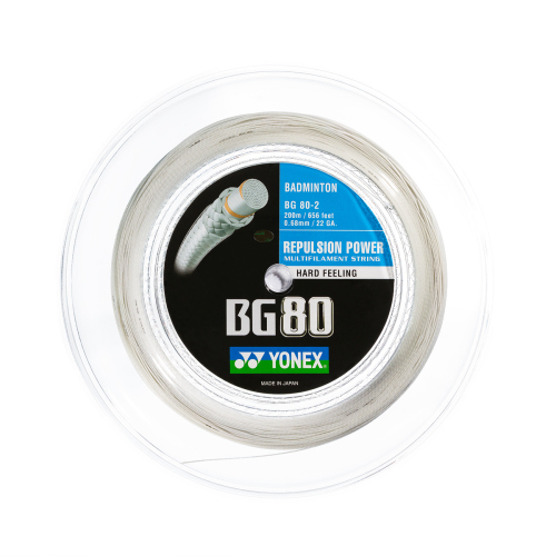 YONEX STRING BG80 B/String White (200m Coil)