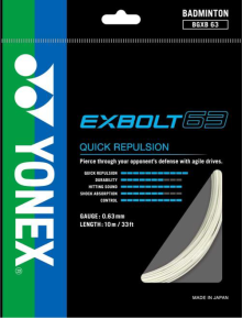 YONEX STRING EXBOLT63 White color Single Package 10M