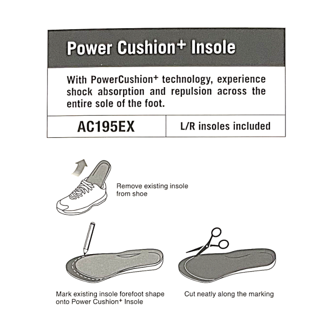 YONEX Power Cushion Insole (AC195EX)-Yellow-S   (22.0-24.0cm)