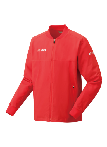 YONEX Mens Warm Up Jacket 50104EX (EURO)-Ruby Red Delivery Free