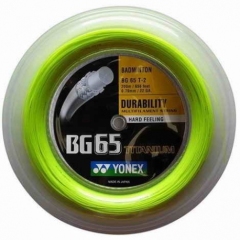 YONEX STRING BG65Ti Lemon Yellow (200m Coil)