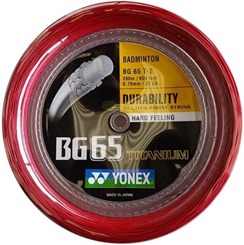 YONEX STRING BG65Ti Red (200m Coil)