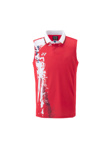 YONEX MEN'S SLEEVELESS TOP 10483EX-Ruby Red(China National Team)(Clearance)