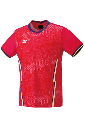 YONEX 2022 China National Team Mens Crew Neck Shirt 10486EX-Ruby Red(Clearance)