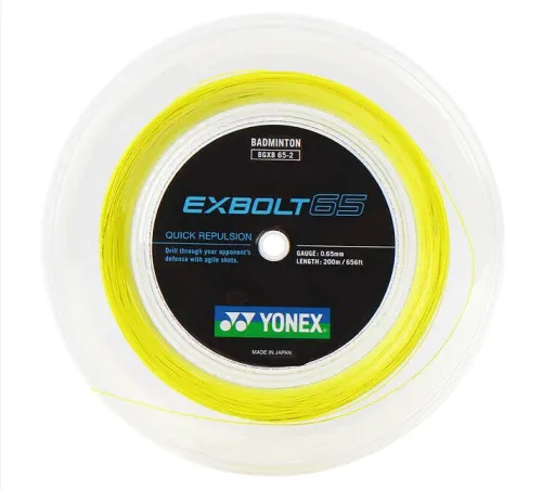 YONEX STRING Reel Exbolt 65 Yellow (200m coil)