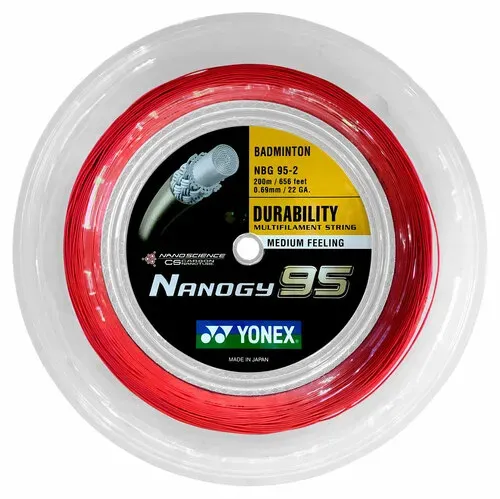 YONEX STRING Nanogy NBG95 Flash Red (200m Coil)