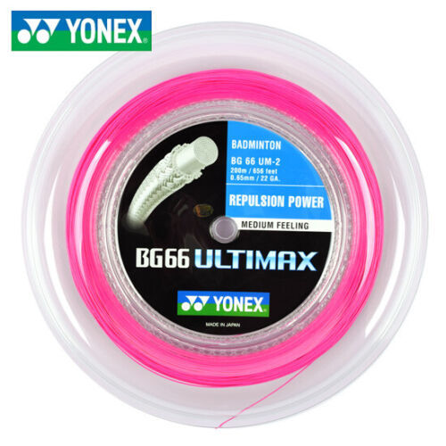YONEX STRING BG66Ultimax Neon/Pink  (200m Coil)