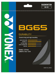 YONEX STRING BG65 Black Single Package 10M