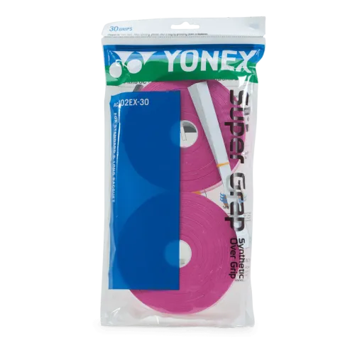 YONEX Super Grap Grip 30 Pack Coil-Pink (AC102EX30)