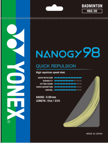 YONEX STRING Nanogy 98 Cosmic Gold Single Package 10M