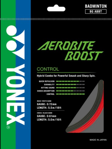 YONEX STRING BG Aerobite Boost Grey/Red 10M Single Package
