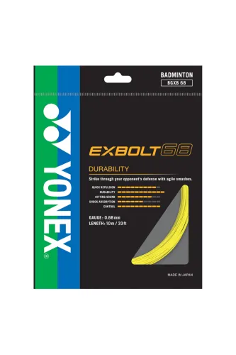 YONEX STRING EXBOLT68 Yellow color Single Package 10M