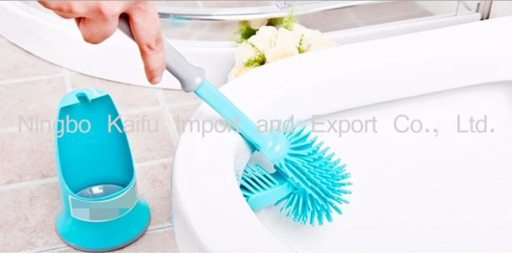 Toilet Brush and Holder Toilet Soft Cleaner Brush With Caddy