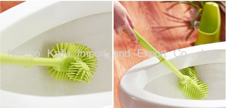 Toilet Brush and Holder Toilet Soft Cleaner Brush With Caddy