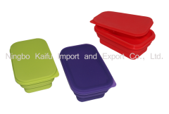 Silicone Food Storage Containers with Spoon-Dishwasher Freezer