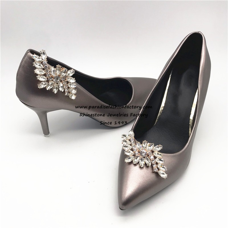 1 Pair Bridal Rhinestone Crystal Shoe Clips Wedding-sc0026