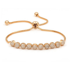 RG Cubic Zirconia Ball Slider Bracelet Wholesale