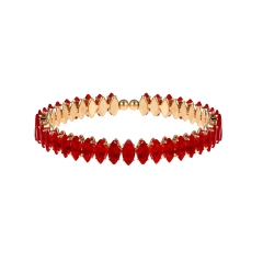 Cubic Zirconia Coil Bangle Bracelet Horse Eyes for Bridemaid