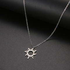 Silver Plated Sunlight Pendant Necklace Cheap Wholesale Jewelry