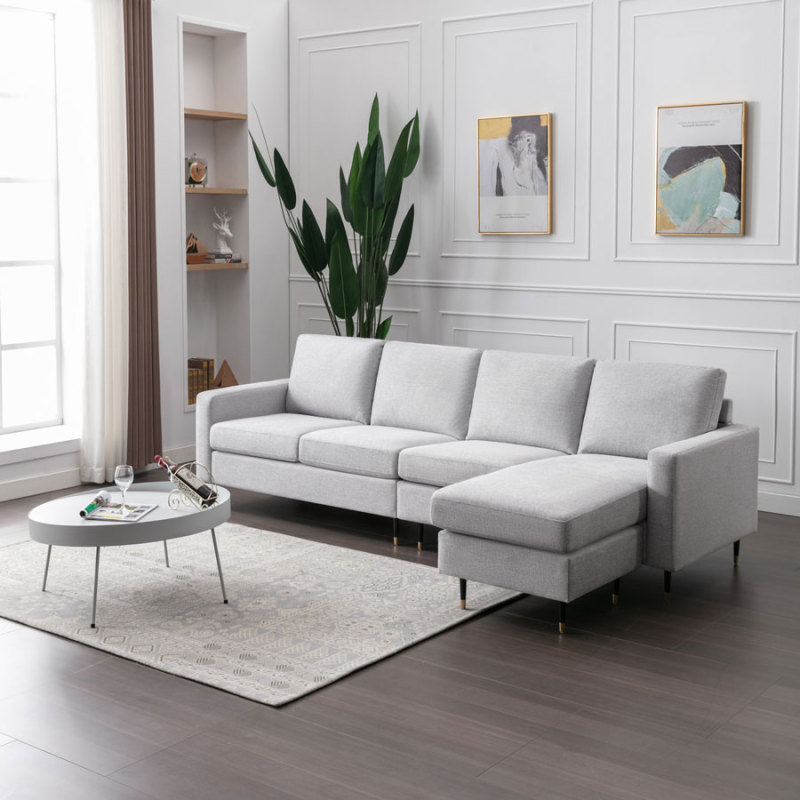 Linen Modular Sofa Combine as you like - Light Gray