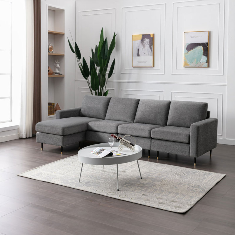 Linen Modular Sofa Combine as you like - Dark Gray