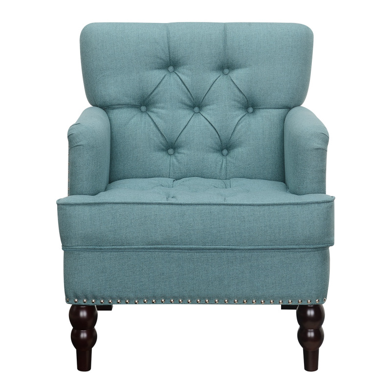 Linen Fabric Club Chair Green