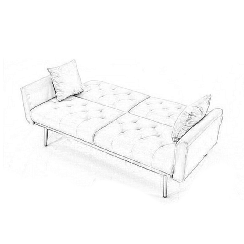 Velvet Futon Sofa Bed