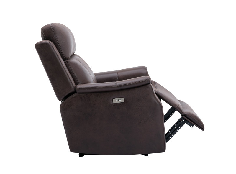 Brown Upgraded Coated Microfiber Power Reclining Chairs for Living Room Bedroom, USB Charge Port Included