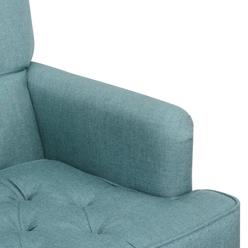 Linen Fabric Club Chair Green