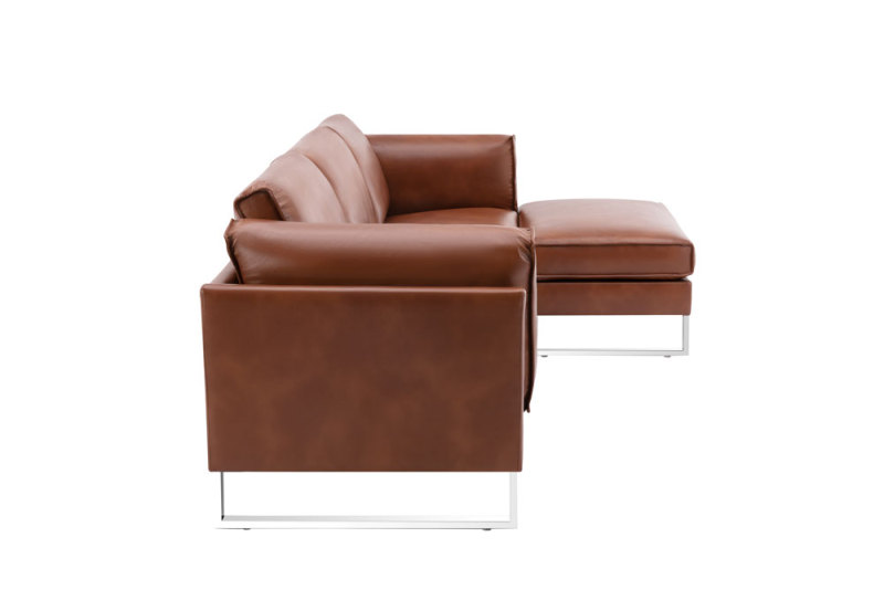 Leather Three Piece Sofa & Matching Footrest