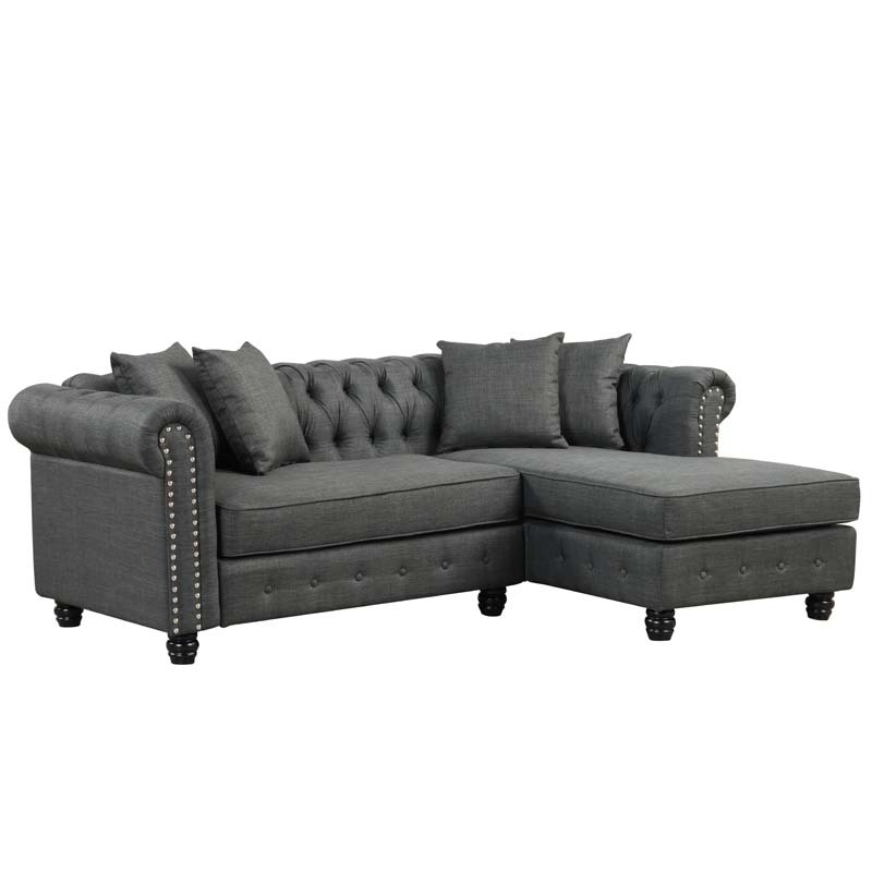 Linen Sectional sofa in Grey