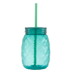 Children Pineapple Plastic Straw Cup