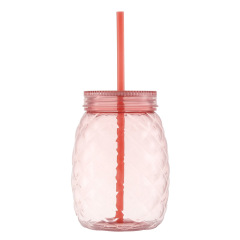 Children Pineapple Plastic Straw Cup