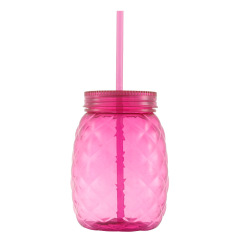 Children Pineapple Plastic Straw Cup
