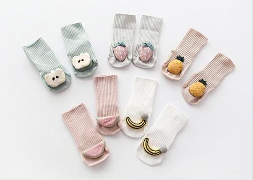 Toddle Baby Cute Cartoon Doll Cotton Knitted Non-slip Floor Socks