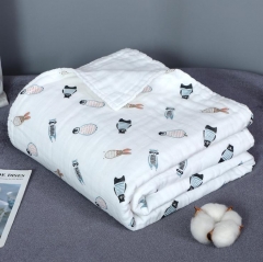 6 Layers 100% Cotton Baby Muslin Swaddle Blanket