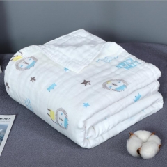 6 Layers 100% Cotton Baby Muslin Swaddle Blanket