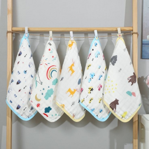 100% Cotton Muslin Baby Washcloths